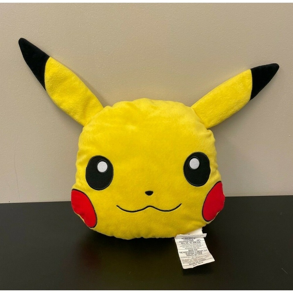 Pokemon 13" Pikachu Head Stuffed Pillow Plush Yellow Video Game Northwest